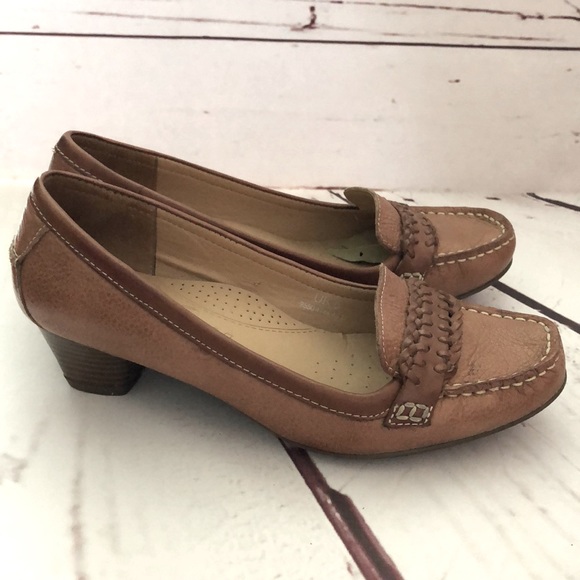 Marks & Spencer Footglove Leather Loafer Heels - Picture 3 of 6